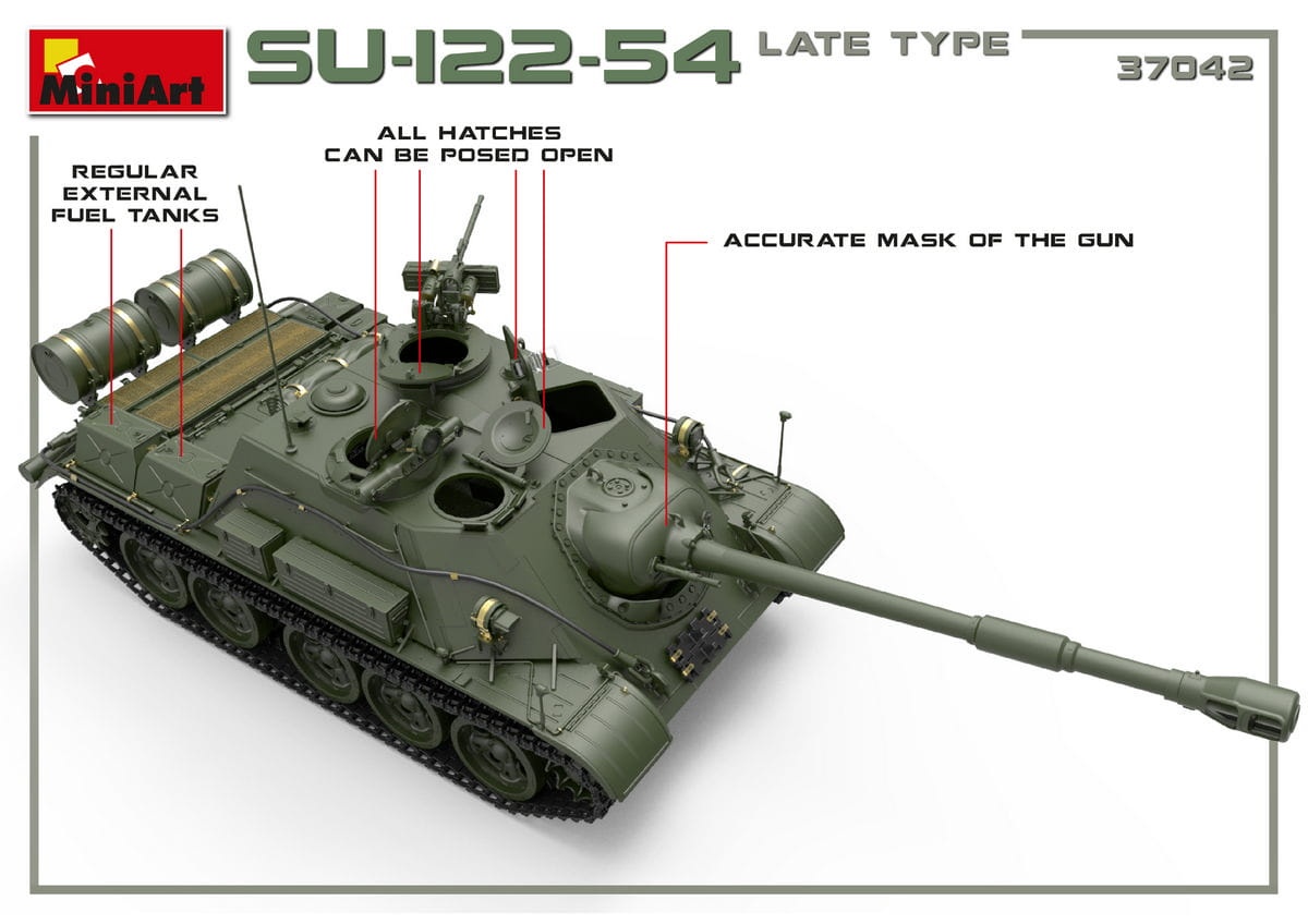 Zdjęcie dodatkowe produktu Su-122-54 Late Type 1:35 MiniArt 37042