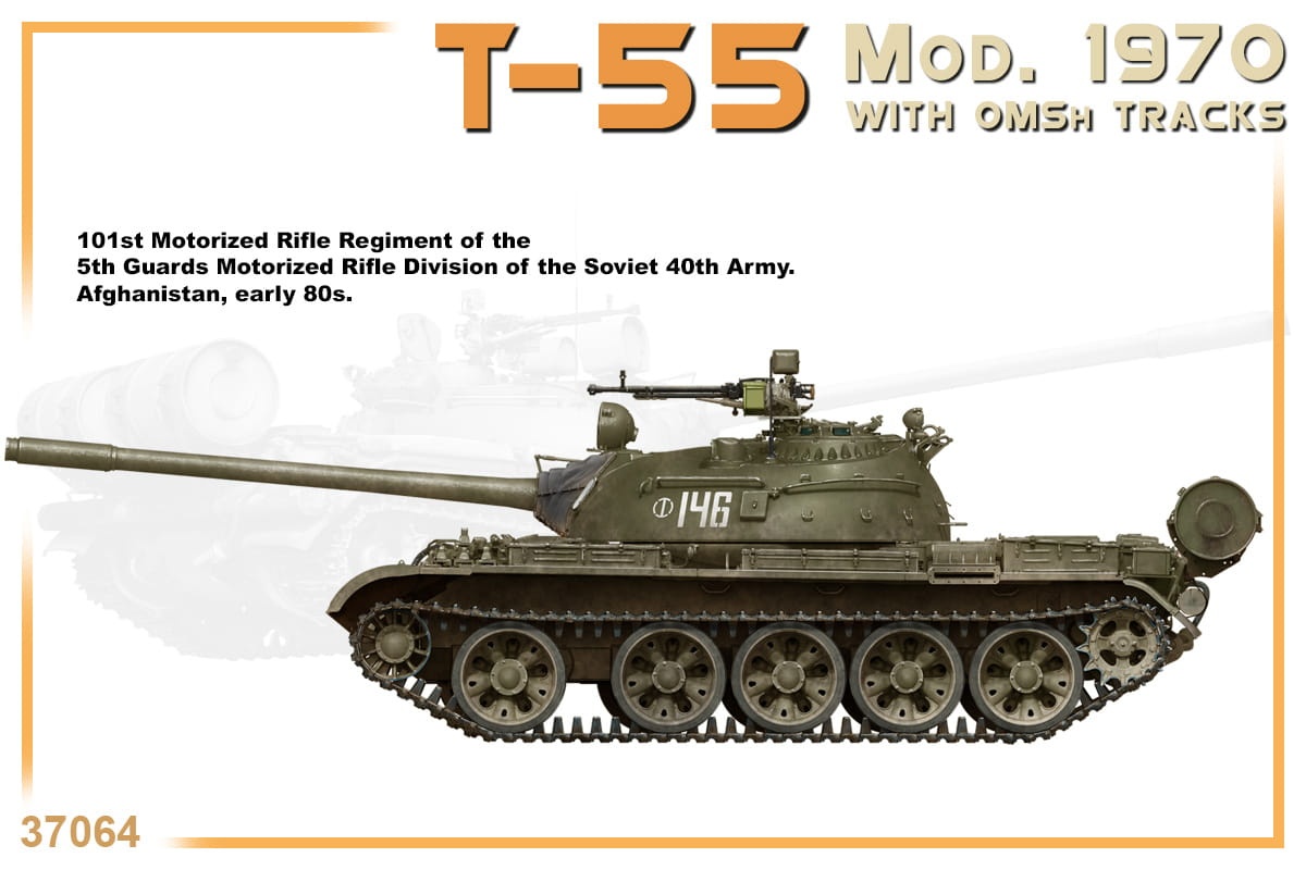 Zdjęcie dodatkowe produktu T-55 Mod. 1970 With Omsh Tracks 1:35 MiniArt 37064