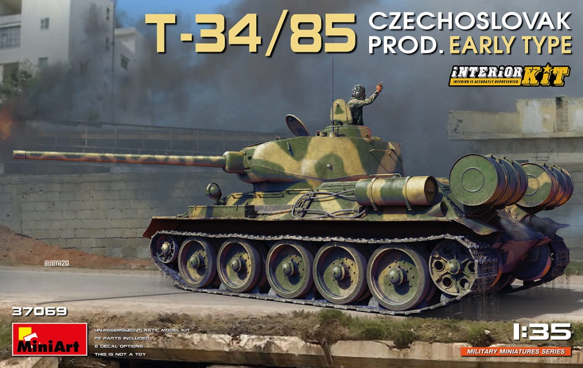 Zdjęcie główne produktu T-34/85 Czechoslovak Prod. Early Type. Interior Kit 1:35 MiniArt 37069