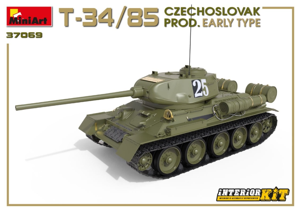 Zdjęcie dodatkowe produktu T-34/85 Czechoslovak Prod. Early Type. Interior Kit 1:35 MiniArt 37069