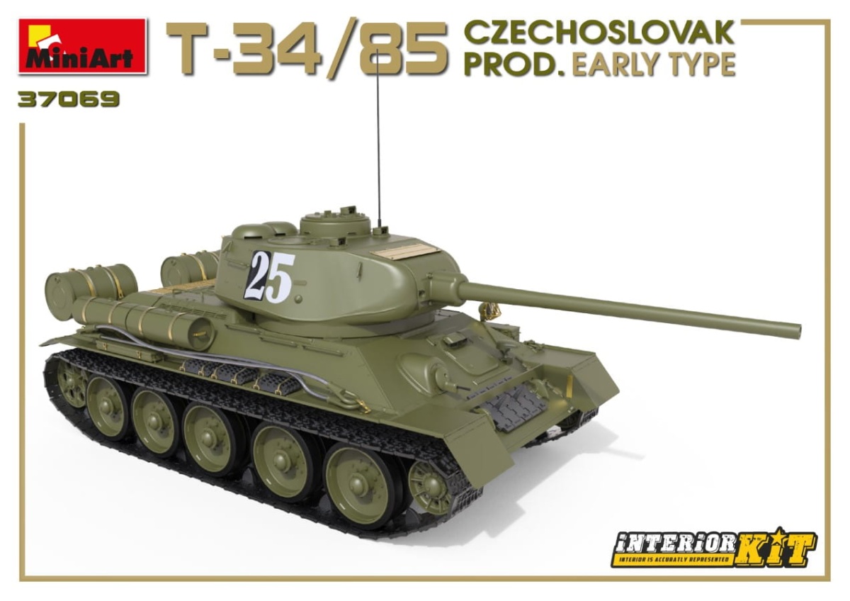 Zdjęcie dodatkowe produktu T-34/85 Czechoslovak Prod. Early Type. Interior Kit 1:35 MiniArt 37069