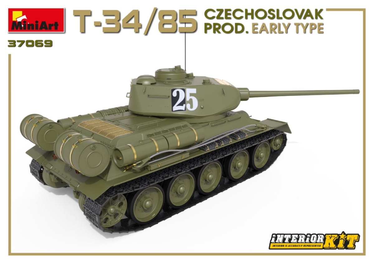 Zdjęcie dodatkowe produktu T-34/85 Czechoslovak Prod. Early Type. Interior Kit 1:35 MiniArt 37069
