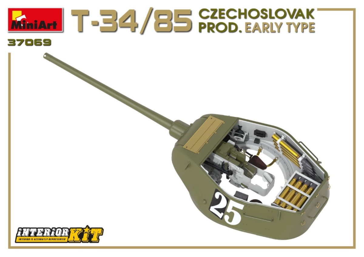 Zdjęcie dodatkowe produktu T-34/85 Czechoslovak Prod. Early Type. Interior Kit 1:35 MiniArt 37069