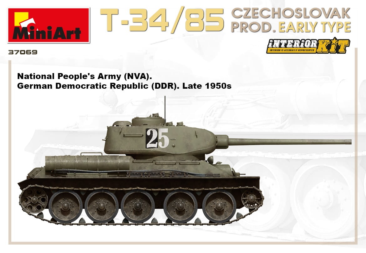 Zdjęcie dodatkowe produktu T-34/85 Czechoslovak Prod. Early Type. Interior Kit 1:35 MiniArt 37069