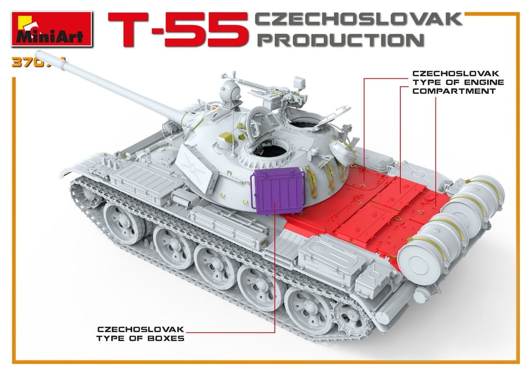 Zdjęcie dodatkowe produktu T-55 Czechoslovak Production 1:35 MiniArt 37074