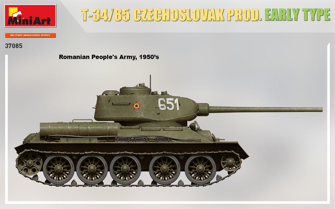 Zdjęcie dodatkowe produktu T-34/85 Czechoslovak Prod. Early Type 1:35 MiniArt 37085