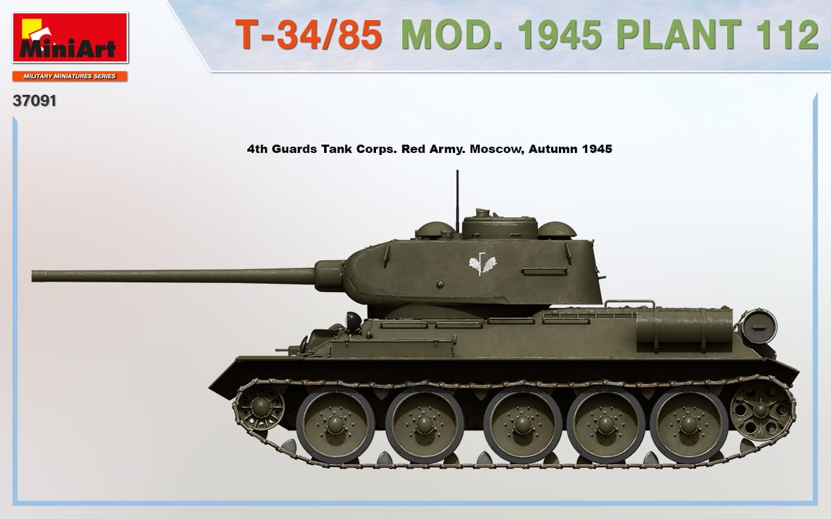 Zdjęcie dodatkowe produktu T-34/85 Mod. 1945. Plant 112 1:35 MiniArt 37091