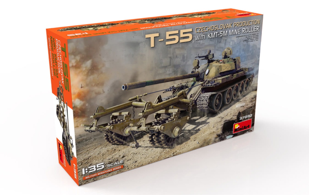 Zdjęcie dodatkowe produktu T-55 Czechoslovak Production With Kmt-5m Mine Roller 1:35 MiniArt 37092