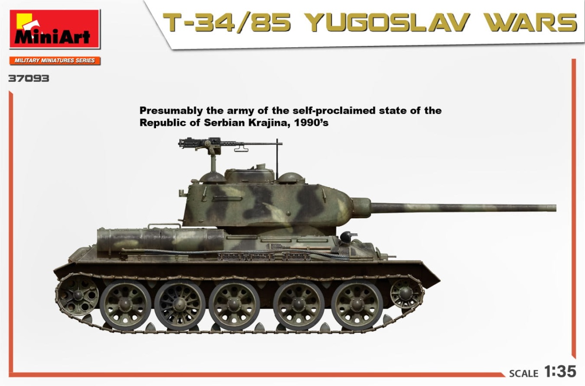 Zdjęcie dodatkowe produktu T-34/85 Yugoslav Wars 1:35 MiniArt 37093
