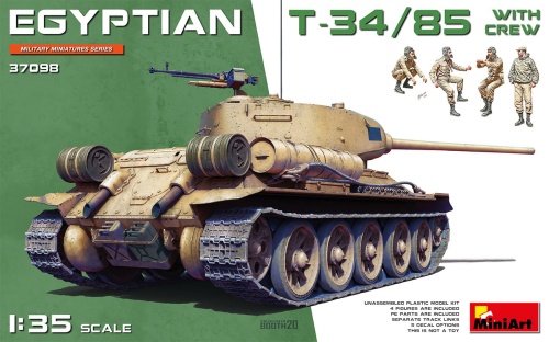 Egyptian T-34/85 With Crew 1:35 MiniArt 37098