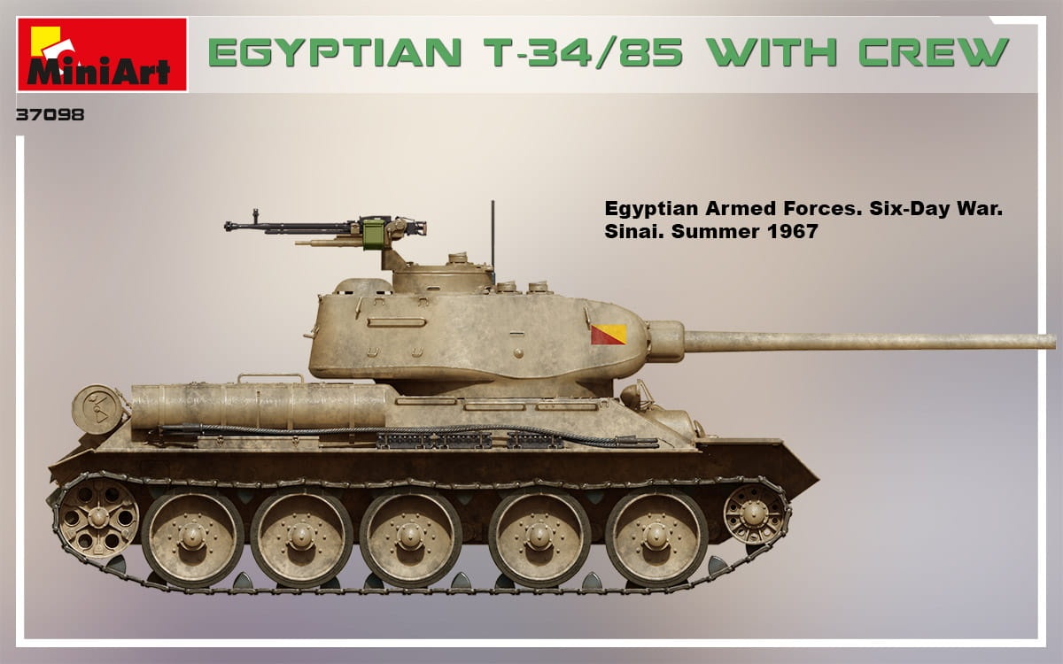 Zdjęcie dodatkowe produktu Egyptian T-34/85 With Crew 1:35 MiniArt 37098