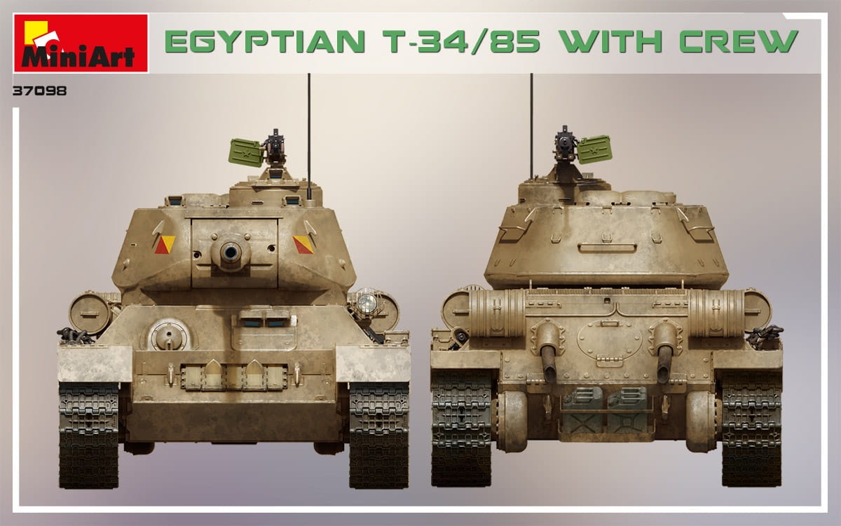 Zdjęcie dodatkowe produktu Egyptian T-34/85 With Crew 1:35 MiniArt 37098