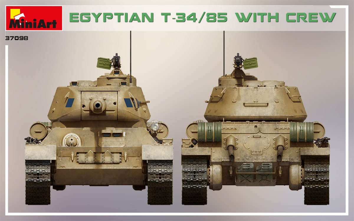Zdjęcie dodatkowe produktu Egyptian T-34/85 With Crew 1:35 MiniArt 37098