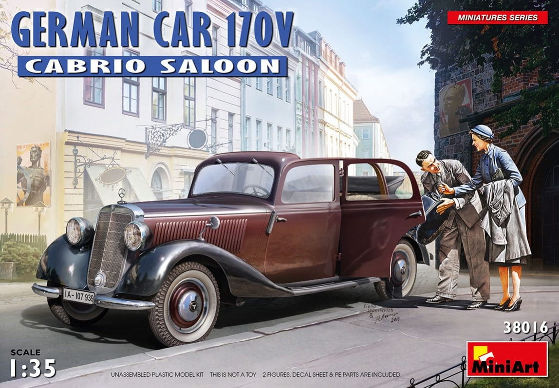 Zdjęcie główne produktu German Car 170v Cabrio Saloon 1:35 MiniArt 38016