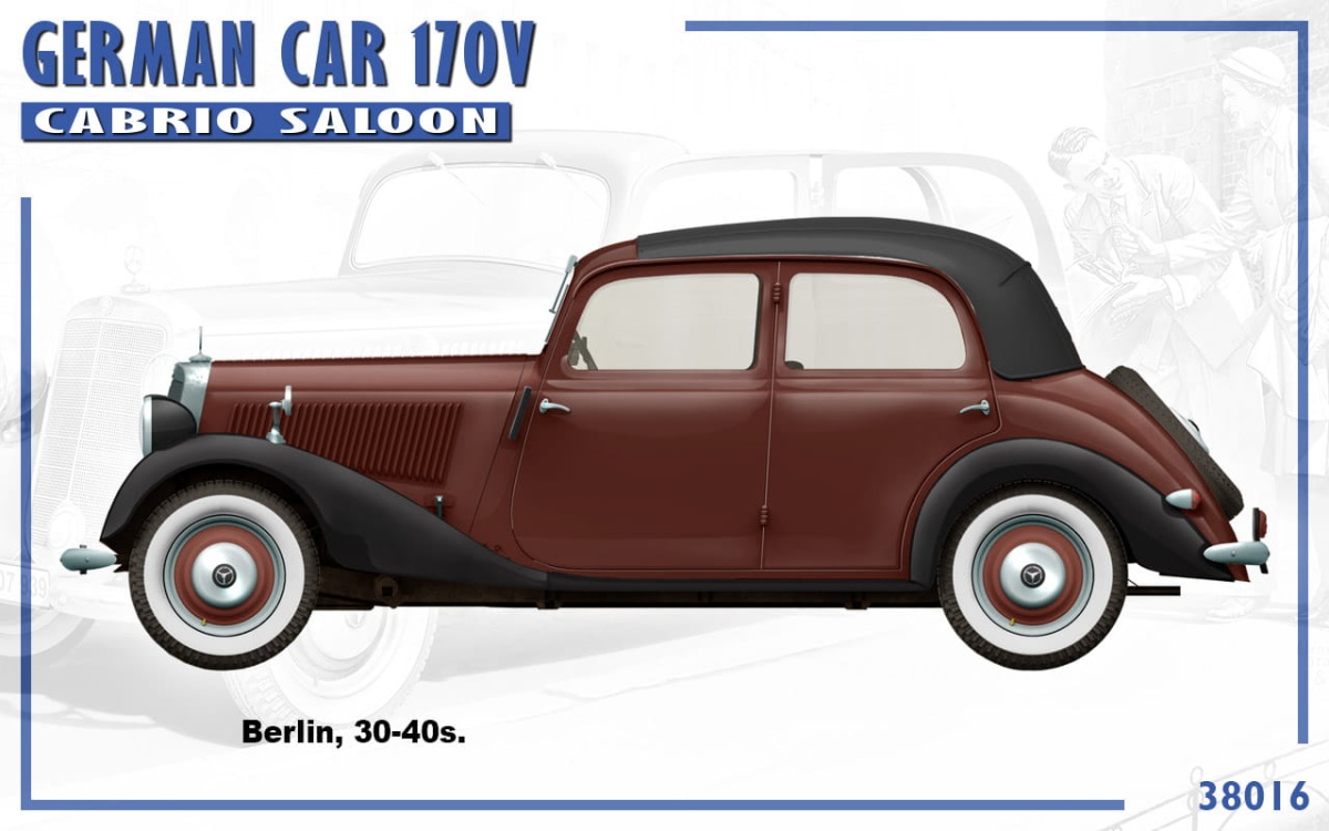 Zdjęcie dodatkowe produktu German Car 170v Cabrio Saloon 1:35 MiniArt 38016