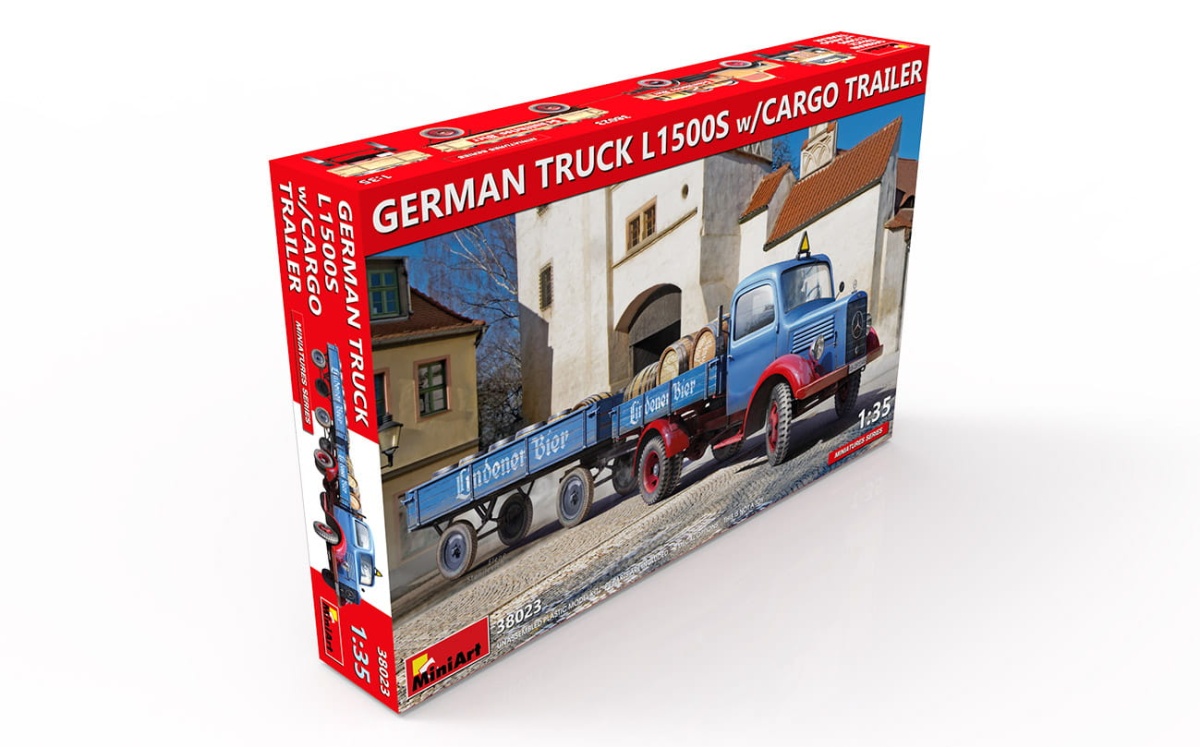 Zdjęcie dodatkowe produktu German Truck L1500s W/cargo Trailer 1:35 MiniArt 38023