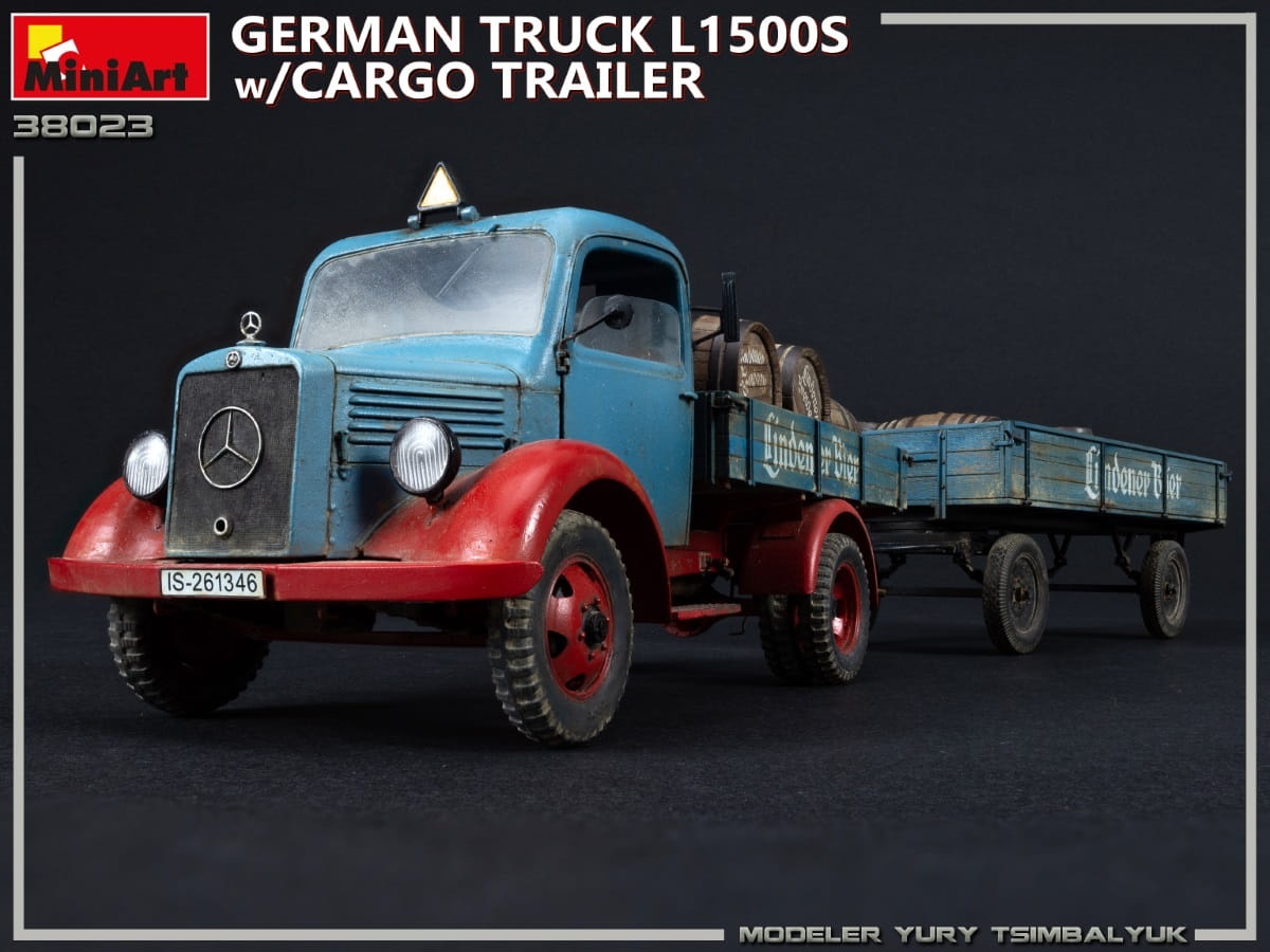 Zdjęcie dodatkowe produktu German Truck L1500s W/cargo Trailer 1:35 MiniArt 38023
