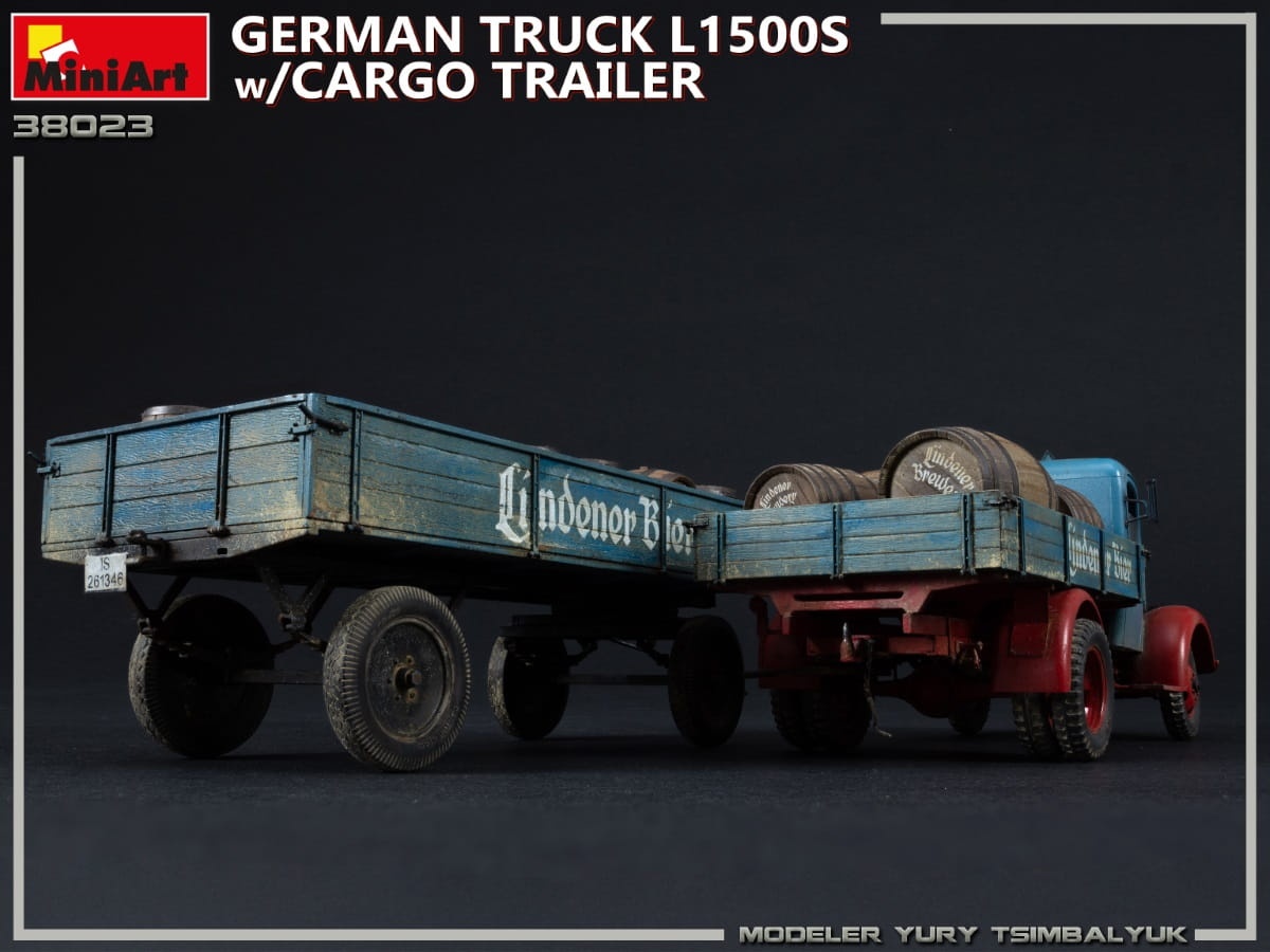 Zdjęcie dodatkowe produktu German Truck L1500s W/cargo Trailer 1:35 MiniArt 38023