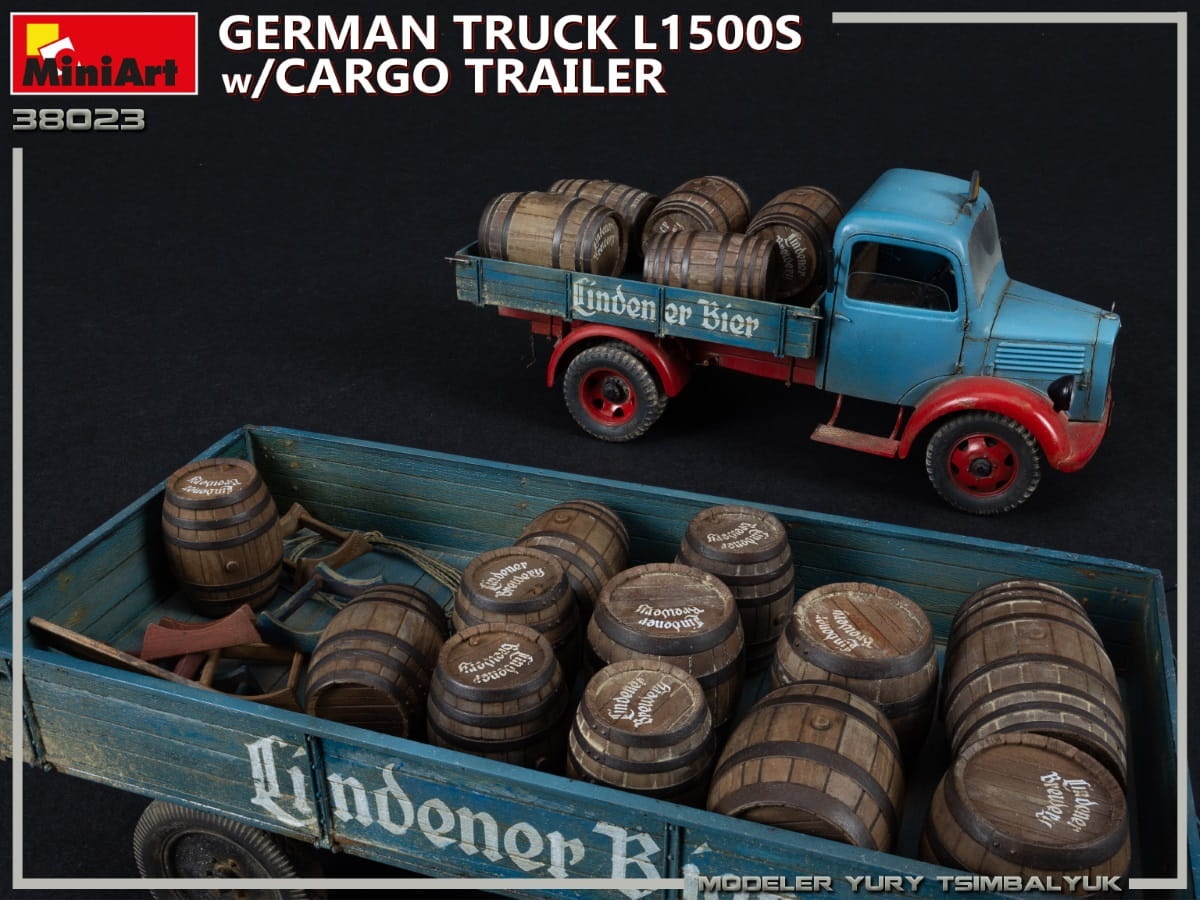 Zdjęcie dodatkowe produktu German Truck L1500s W/cargo Trailer 1:35 MiniArt 38023