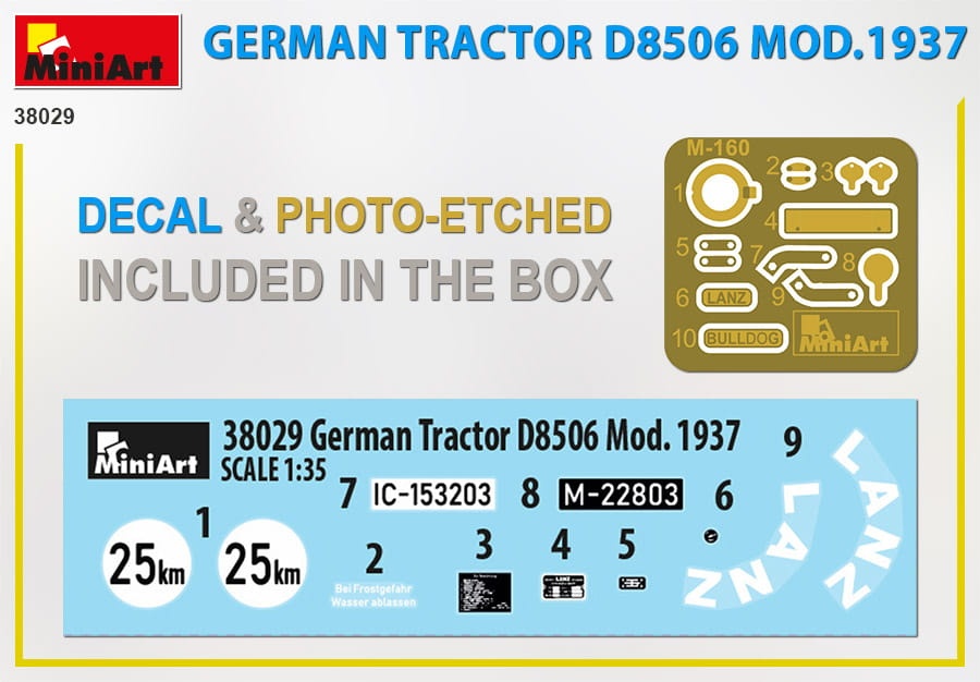 Zdjęcie dodatkowe produktu German Tractor D8506 Mod. 1937 1:35 MiniArt 38029