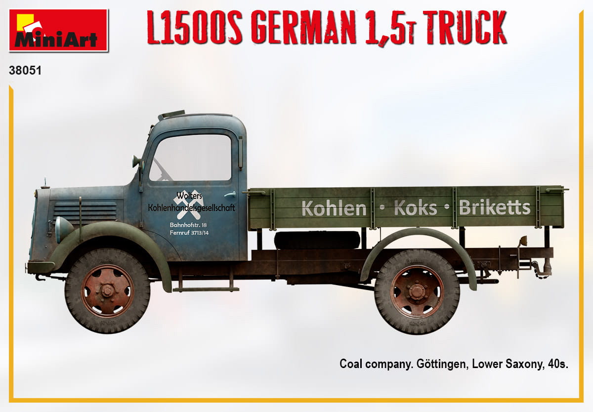 Zdjęcie dodatkowe produktu L1500s German 1,5t Truck 1:35 MiniArt 38051