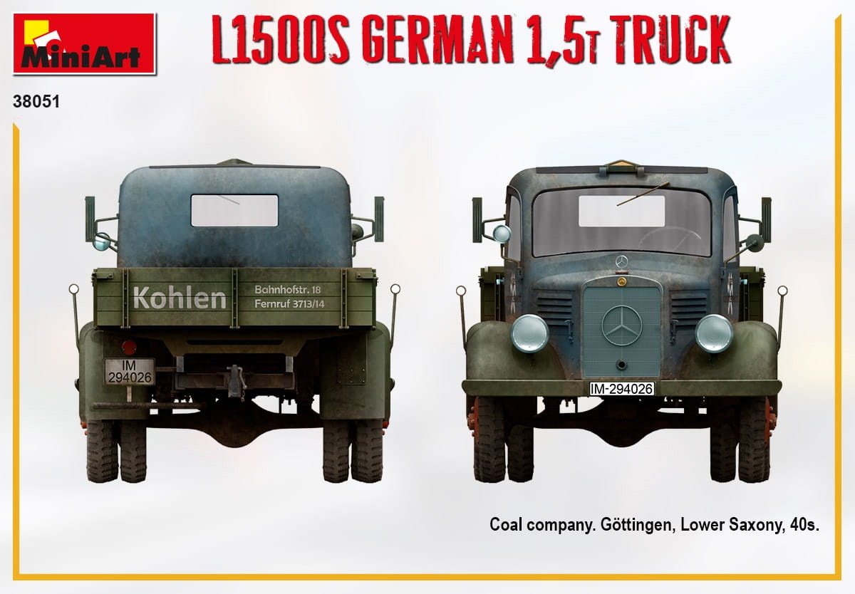 Zdjęcie dodatkowe produktu L1500s German 1,5t Truck 1:35 MiniArt 38051