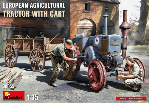 European Agricultural Tractor With Cart 1:35 MiniArt 38055