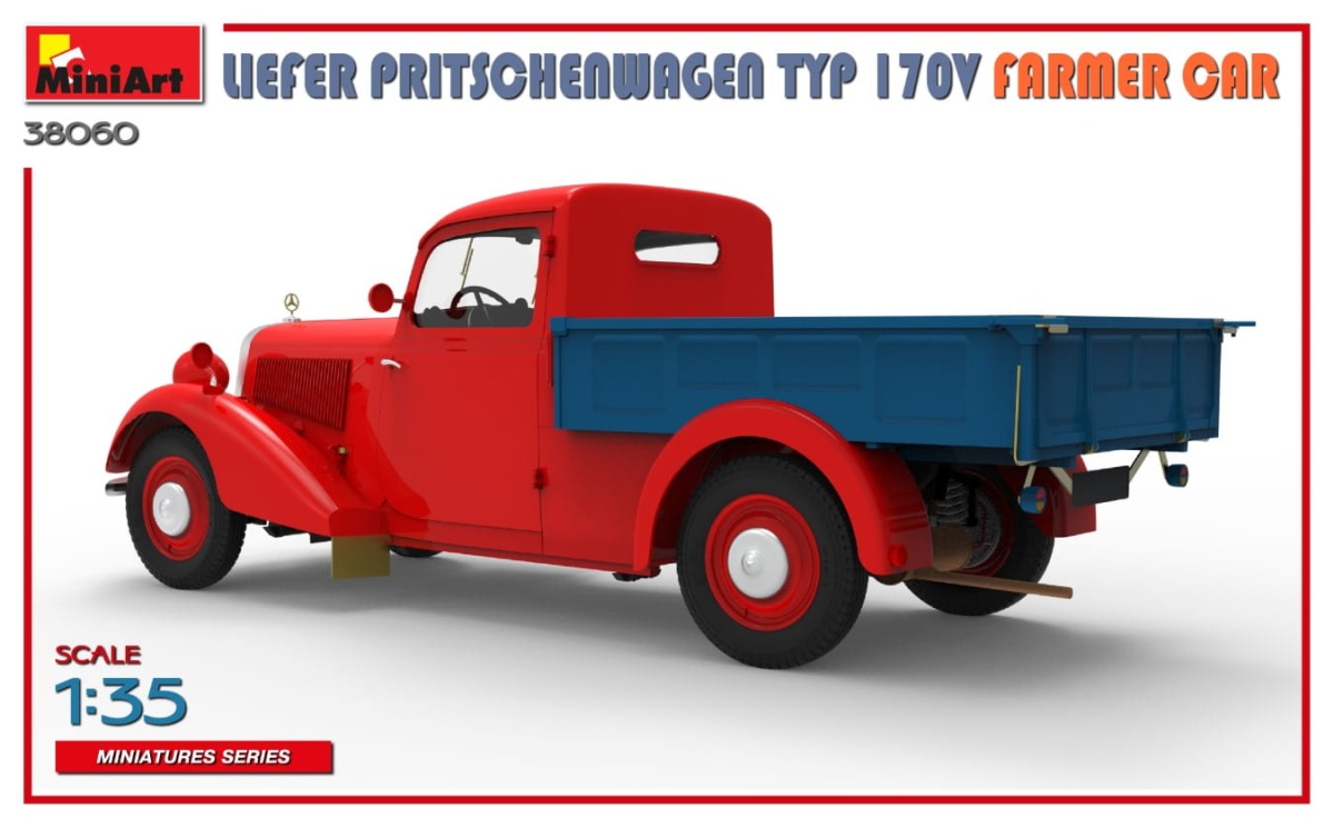 Zdjęcie dodatkowe produktu Liefer Pritschenwagen Typ 170v Farmer Car 1:35 MiniArt 38060