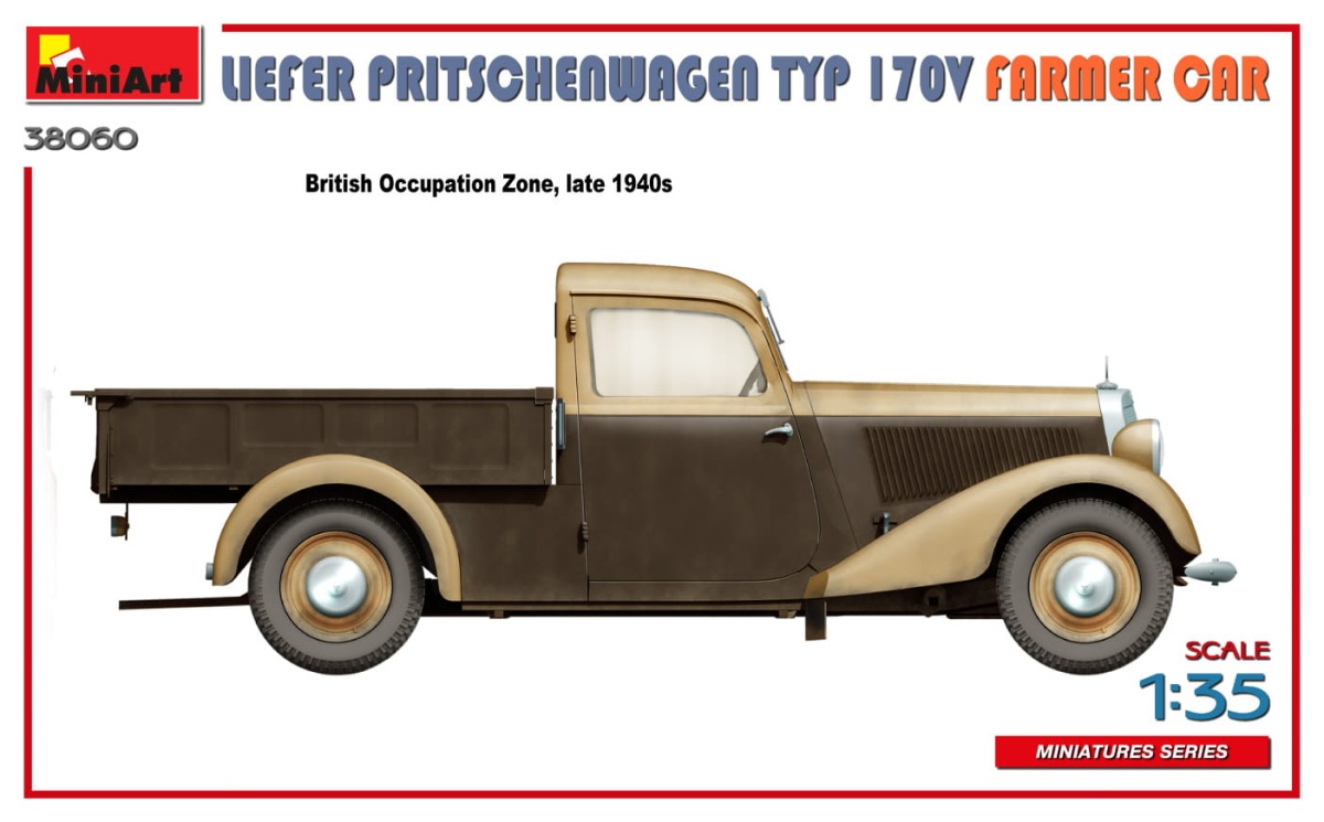 Zdjęcie dodatkowe produktu Liefer Pritschenwagen Typ 170v Farmer Car 1:35 MiniArt 38060