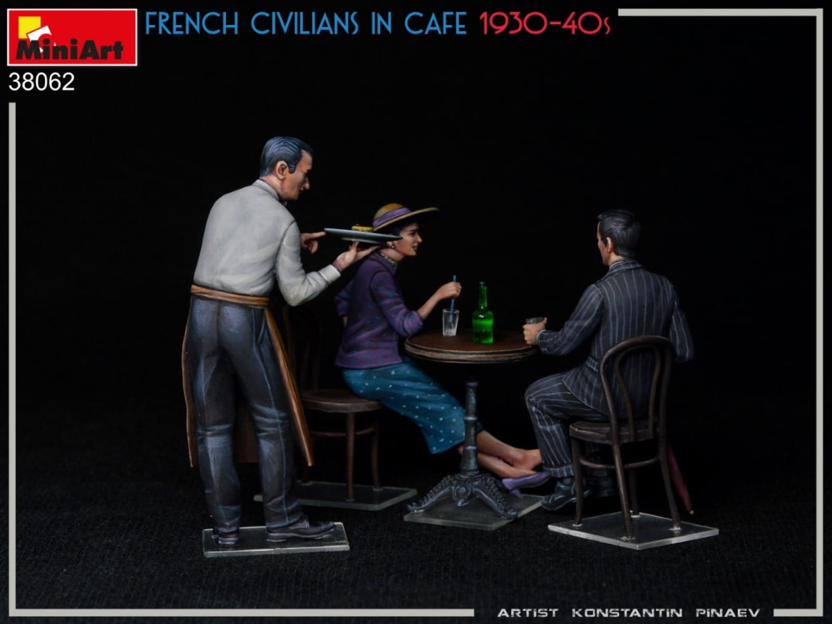 Zdjęcie dodatkowe produktu French Civilians In Cafe 1930-40s 1:35 MiniArt 38062