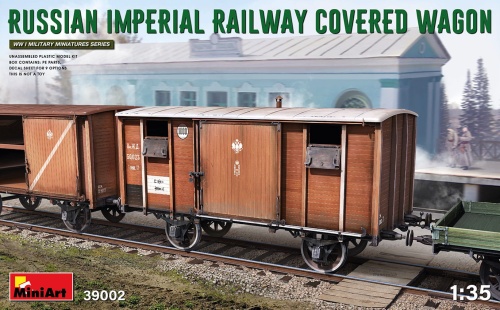Russian Imperial Railway Covered Wagon 1:35 MiniArt 39002