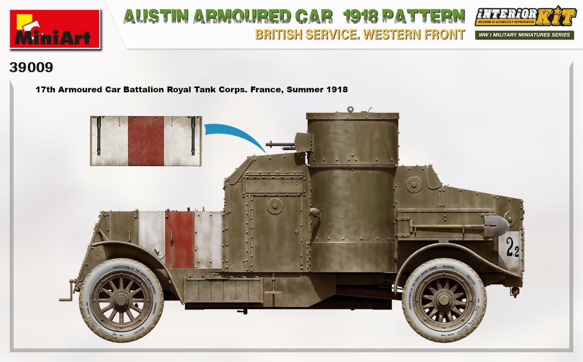 Zdjęcie dodatkowe produktu Austin Armoured Car 1918 Pattern. British Service. Western Front. Interior Kit 1:35 MiniArt 39009