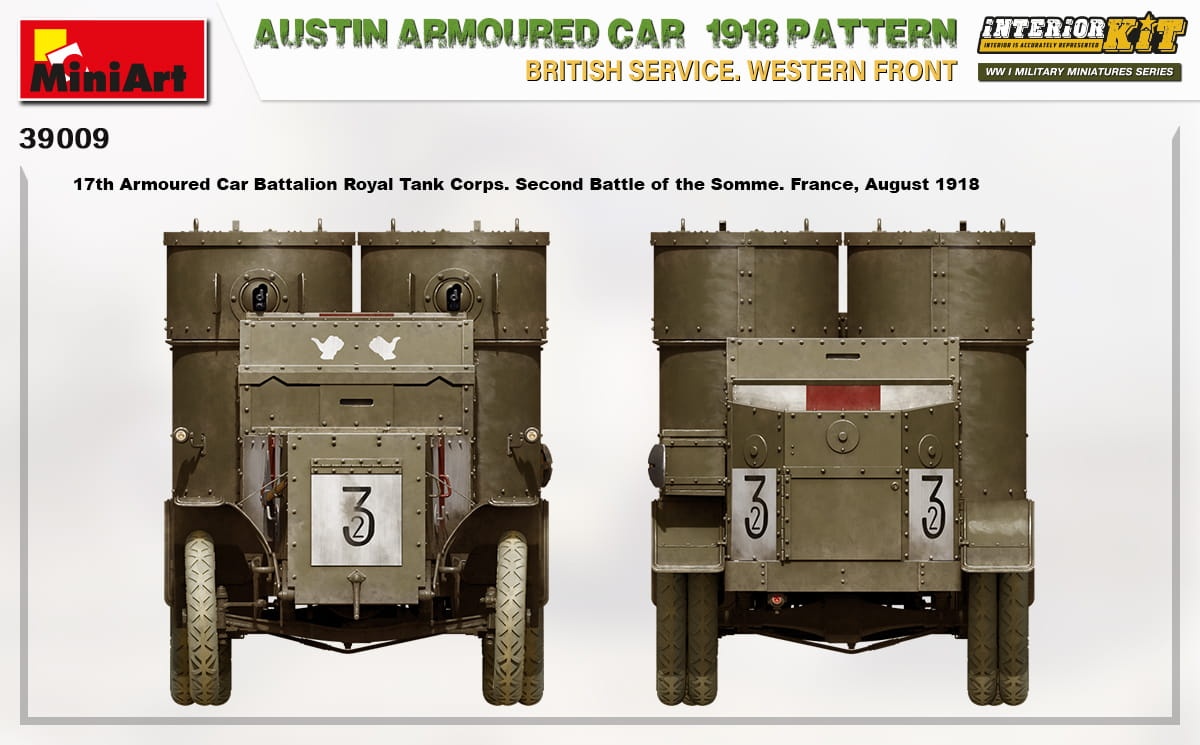 Zdjęcie dodatkowe produktu Austin Armoured Car 1918 Pattern. British Service. Western Front. Interior Kit 1:35 MiniArt 39009