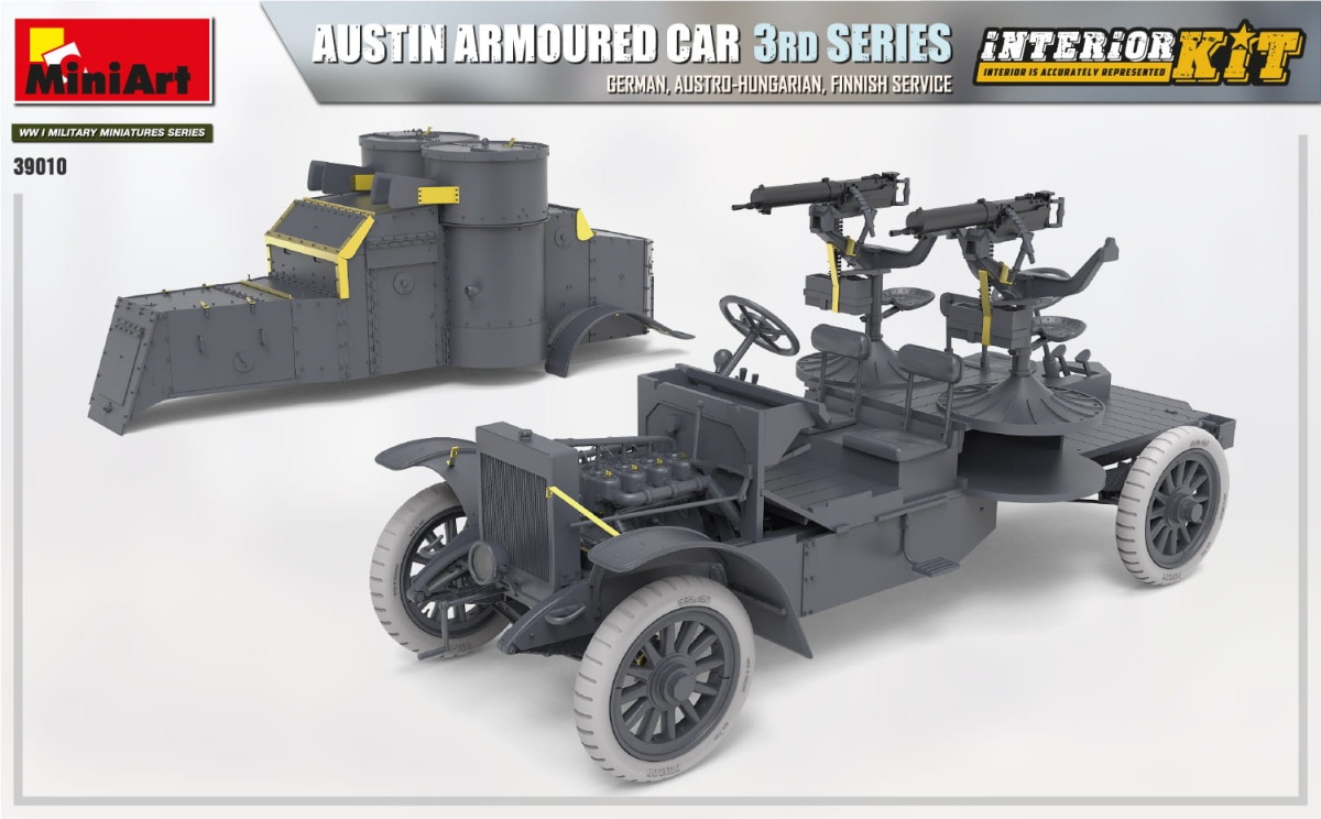Zdjęcie dodatkowe produktu Austin Armoured Car 3rd Series: German, Austro-hungarian, Finnish Service. Interior Kit 1:35 MiniArt 39010