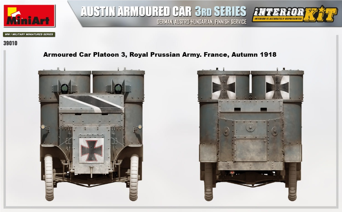 Zdjęcie dodatkowe produktu Austin Armoured Car 3rd Series: German, Austro-hungarian, Finnish Service. Interior Kit 1:35 MiniArt 39010