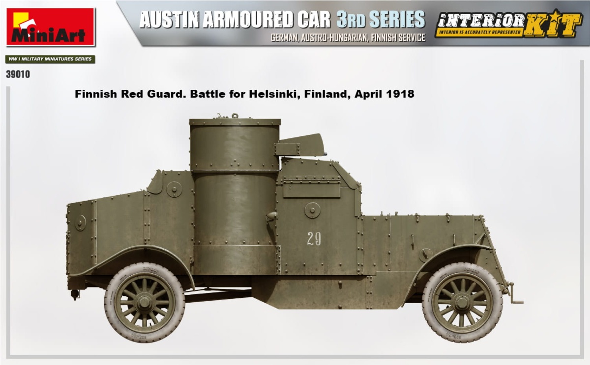 Zdjęcie dodatkowe produktu Austin Armoured Car 3rd Series: German, Austro-hungarian, Finnish Service. Interior Kit 1:35 MiniArt 39010