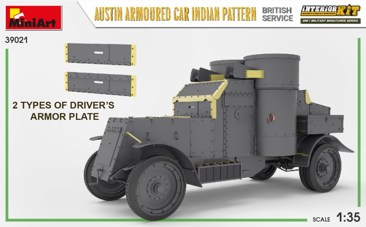 Zdjęcie dodatkowe produktu Austin Armoured Car Indian Pattern. British Service. Interior Kit 1:35 MiniArt 39021