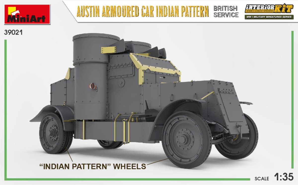 Zdjęcie dodatkowe produktu Austin Armoured Car Indian Pattern. British Service. Interior Kit 1:35 MiniArt 39021