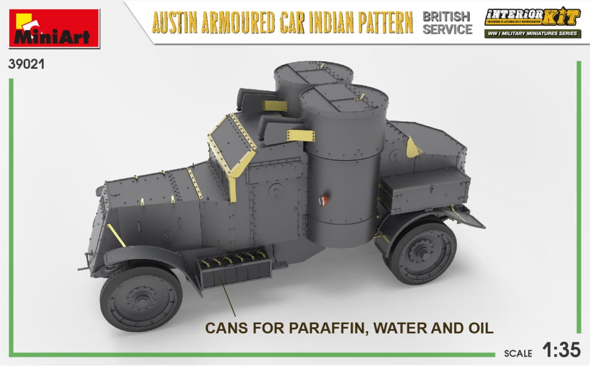 Zdjęcie dodatkowe produktu Austin Armoured Car Indian Pattern. British Service. Interior Kit 1:35 MiniArt 39021