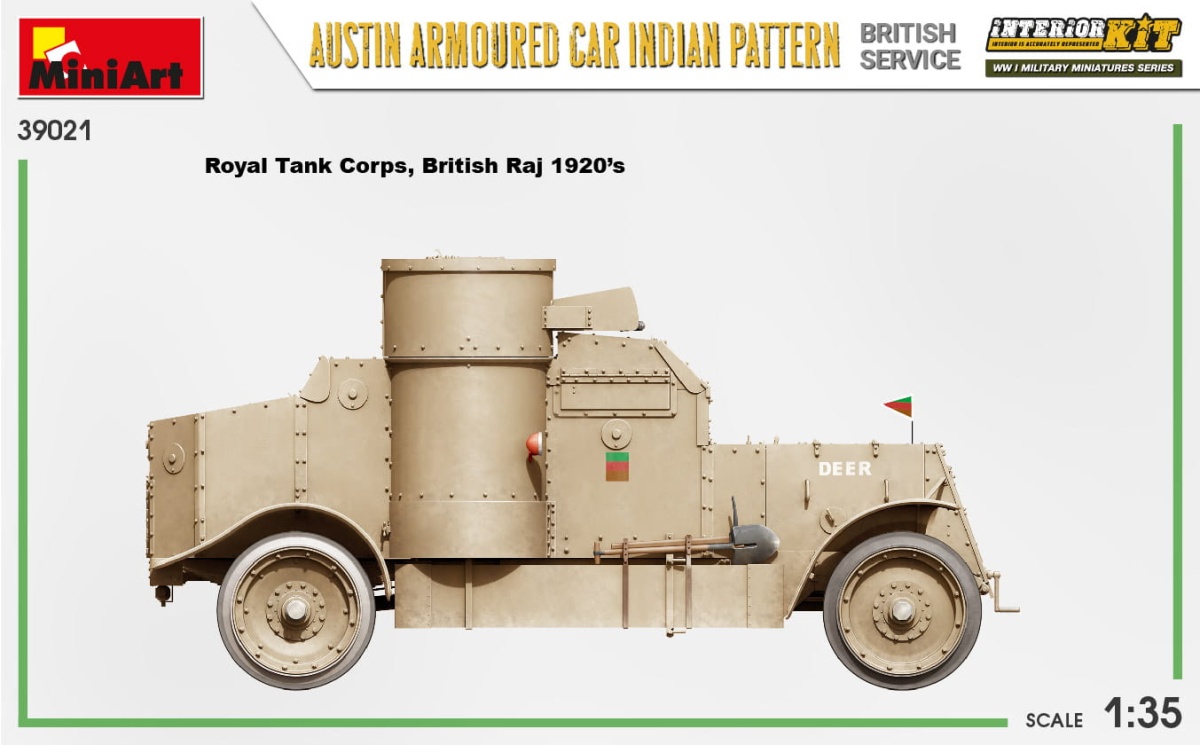 Zdjęcie dodatkowe produktu Austin Armoured Car Indian Pattern. British Service. Interior Kit 1:35 MiniArt 39021