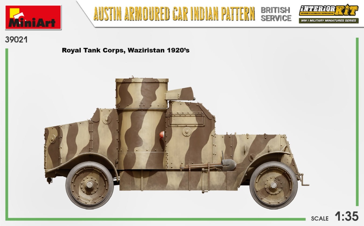 Zdjęcie dodatkowe produktu Austin Armoured Car Indian Pattern. British Service. Interior Kit 1:35 MiniArt 39021