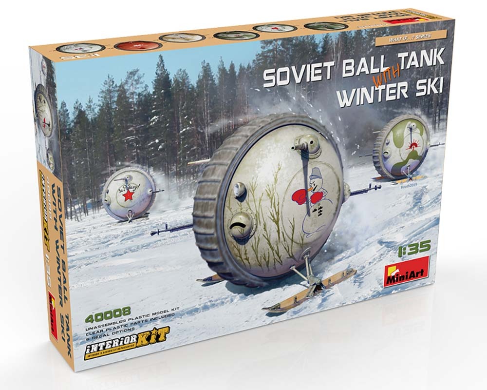 Zdjęcie dodatkowe produktu Soviet Ball Tank W/ Winter Ski. Interior Kit 1:35 MiniArt 40008