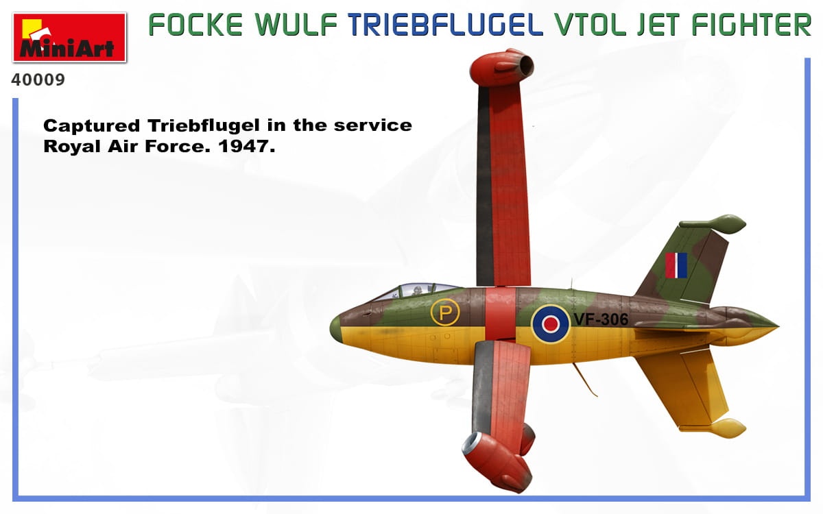 Zdjęcie dodatkowe produktu Focke Wulf Triebflugel Vtol Jet Fighter 1:35 MiniArt 40009