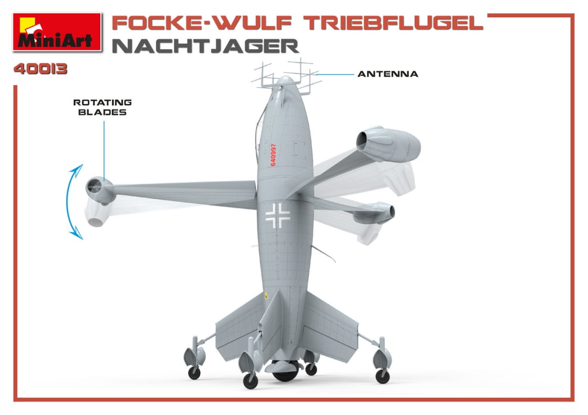 Zdjęcie dodatkowe produktu Focke Wulf Triebflugel Nachtjager 1:35 MiniArt 40013