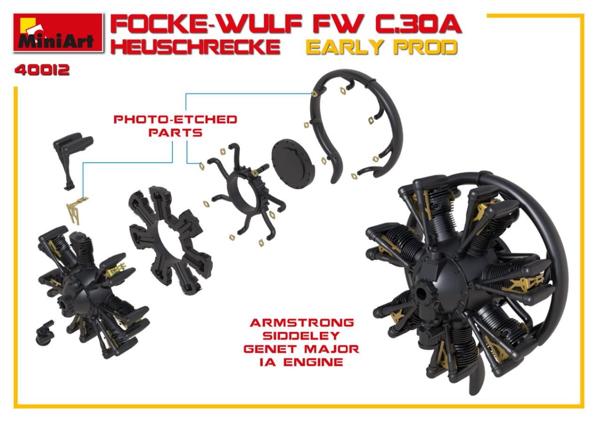 Zdjęcie dodatkowe produktu Focke-wulf Fw C.30a Heuschrecke. Early Prod 1:35 MiniArt 41012
