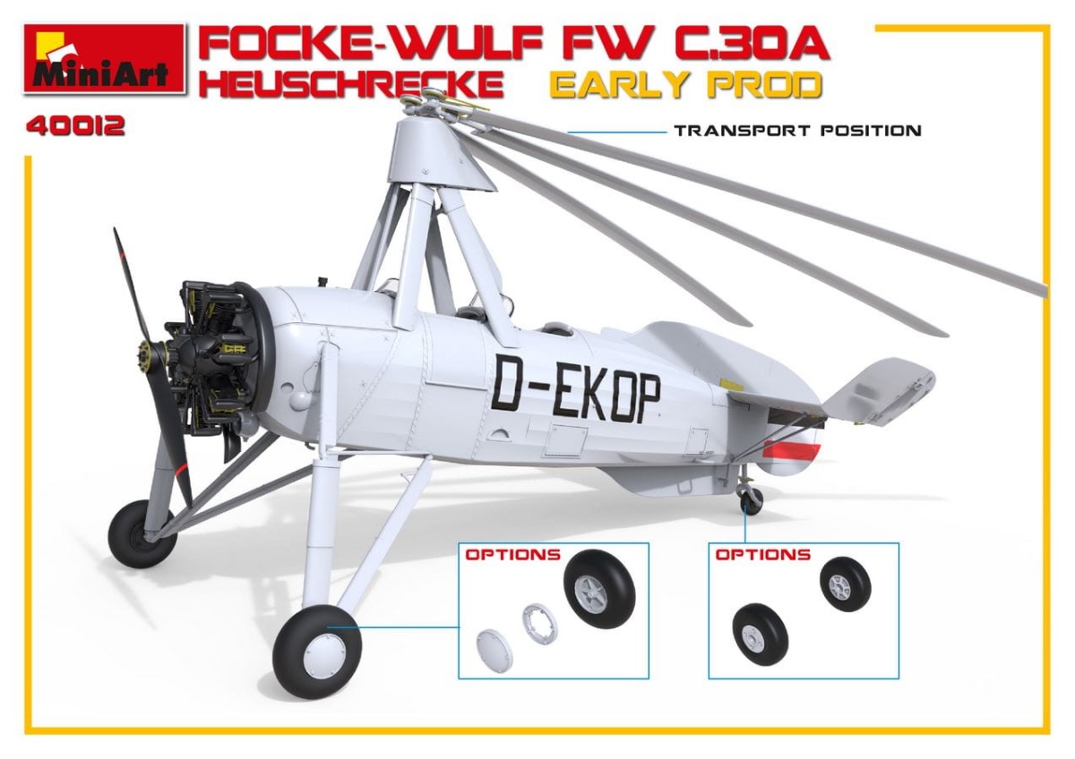 Zdjęcie dodatkowe produktu Focke-wulf Fw C.30a Heuschrecke. Early Prod 1:35 MiniArt 41012