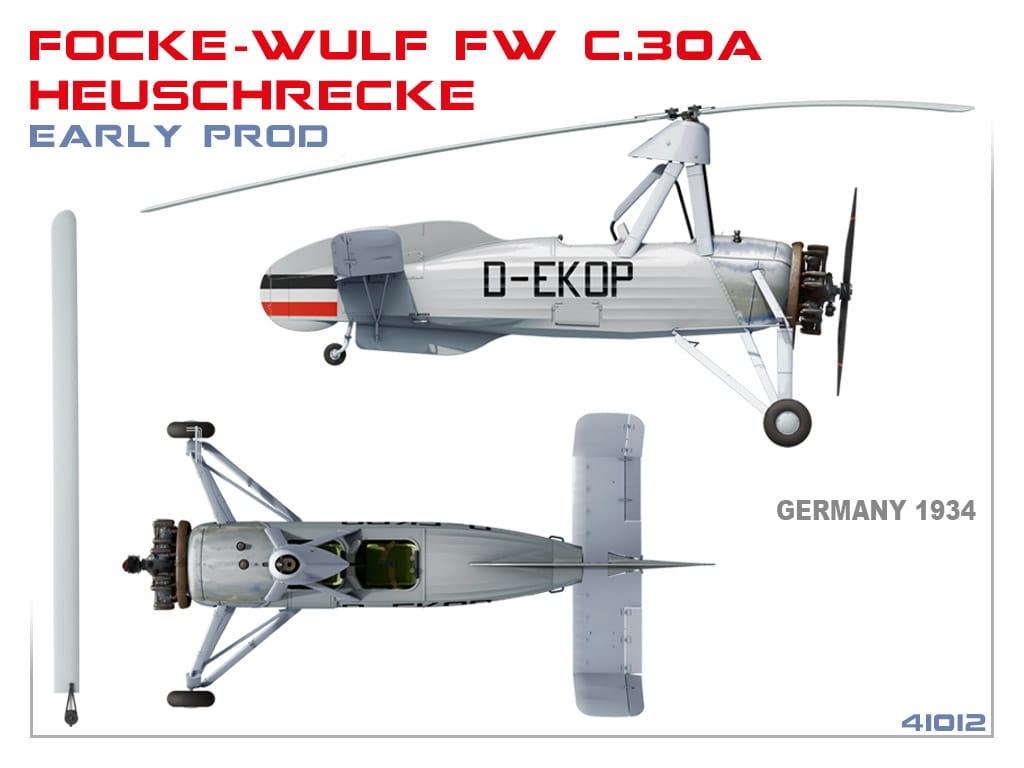 Zdjęcie dodatkowe produktu Focke-wulf Fw C.30a Heuschrecke. Early Prod 1:35 MiniArt 41012