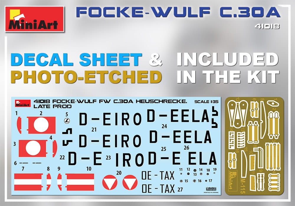 Zdjęcie dodatkowe produktu Focke-wulf Fw C.30a Heuschrecke. Late Prod 1:35 MiniArt 41018