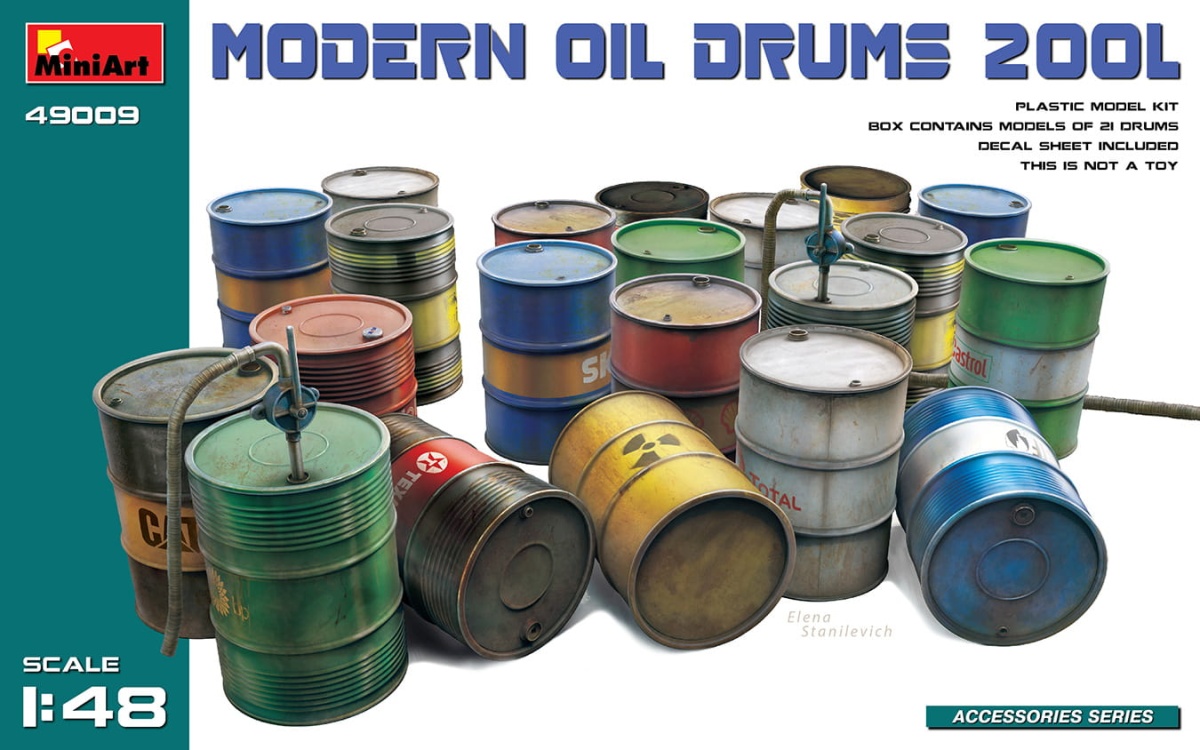 Zdjęcie główne produktu Modern Oil Drums 200l 1:35 MiniArt 49009