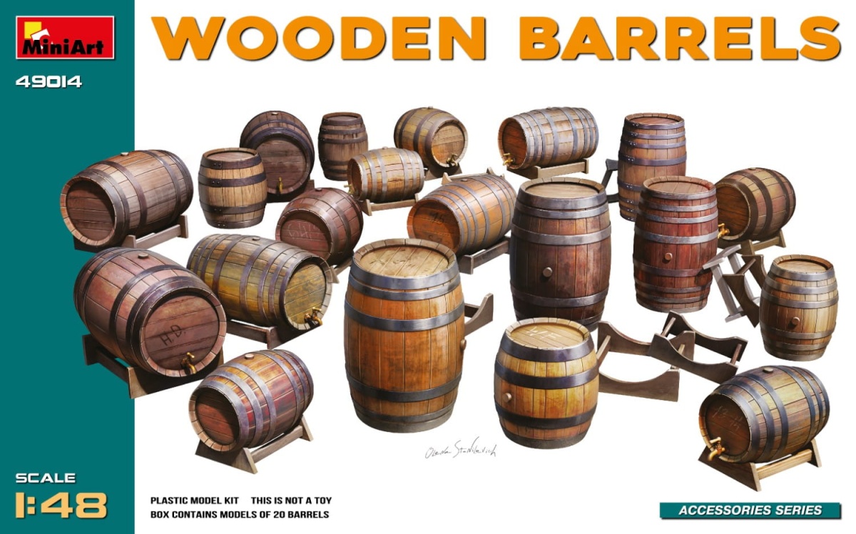 Zdjęcie główne produktu Wooden Barrels 1:48 MiniArt 49014